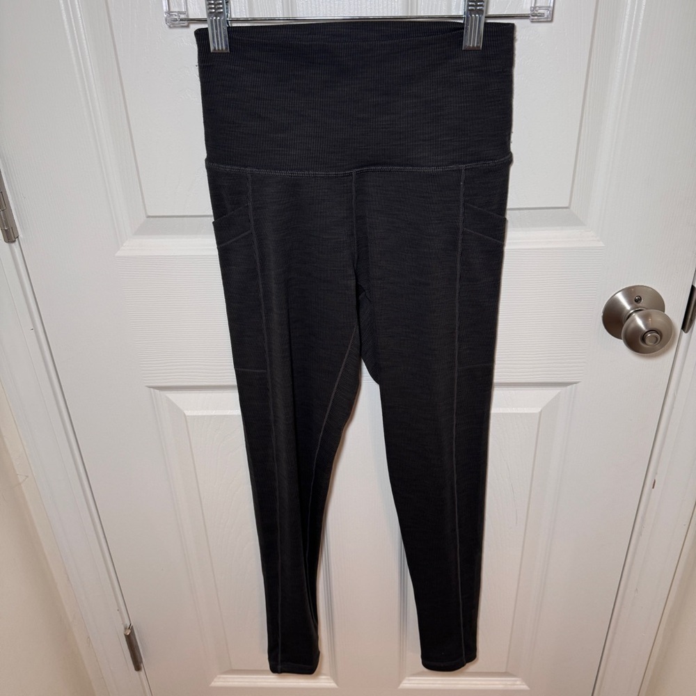 PrAna High Rise Ribbed Pocket Leggings